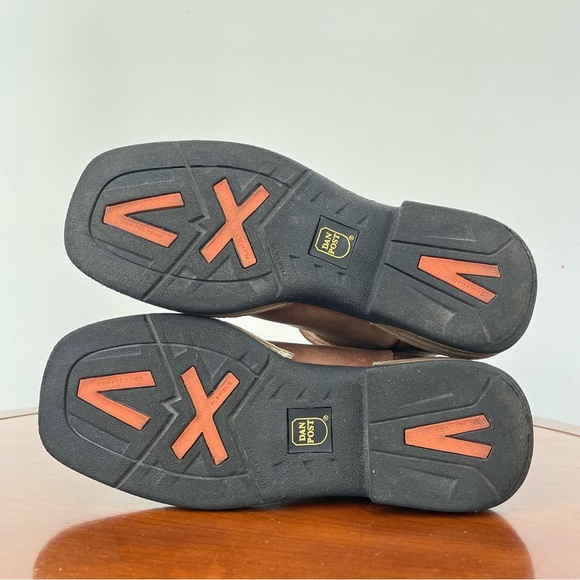 Dan Post Children's Storm's Eye Jr Brown Square Toe Cowboy Boots - Picture 6 of 8